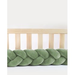 Flettet sengerand - Velour - Grn