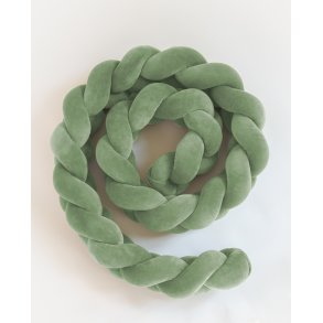 Flettet sengerand - Velour - Grn