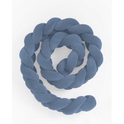 Flettet sengerand - Velour - Mrkebl