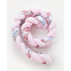 Flettet sengerand - Pink&amp; blomstret