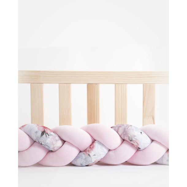 Flettet sengerand - Pink&amp; blomstret