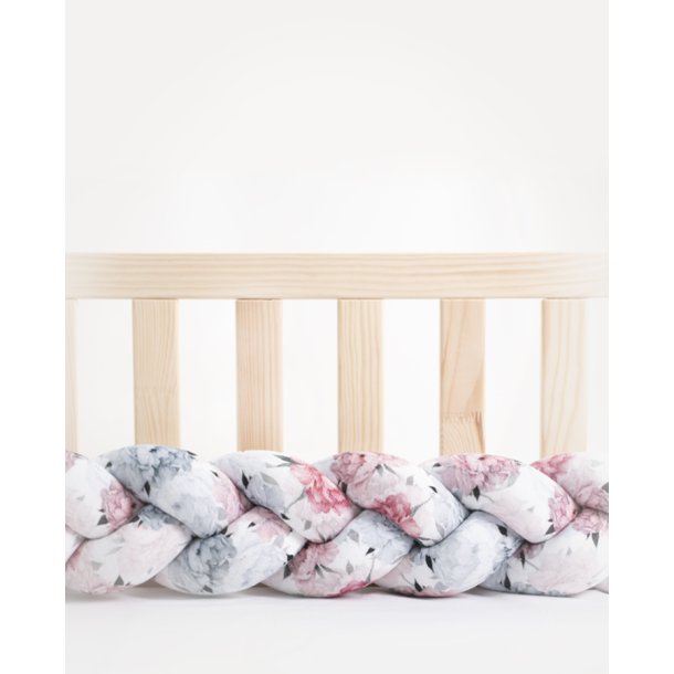 Flettet sengerand - Blomstret