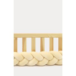 Flettet sengerand - Velour - Beige