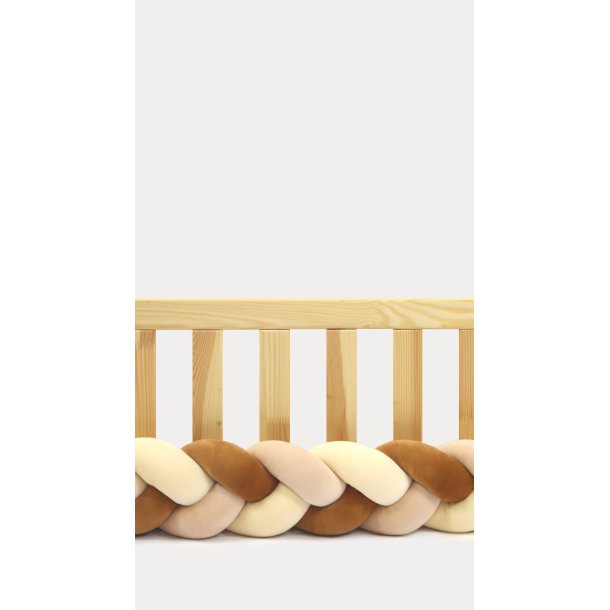 Flettet sengerand - Velour - Autumn mix