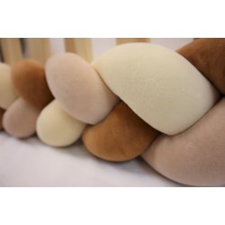 Flettet sengerand - Velour - Autumn mix