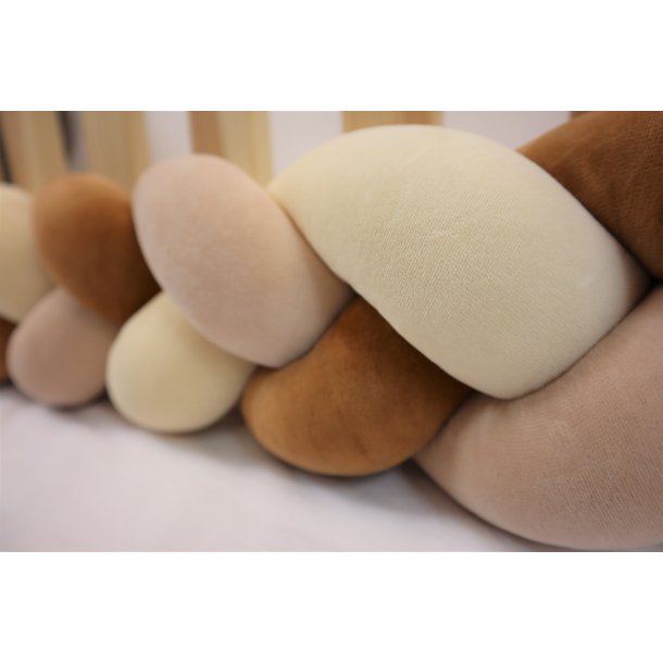 Flettet sengerand - Velour - Autumn mix