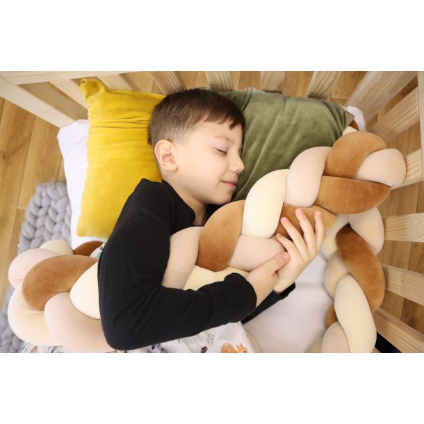 Flettet sengerand - Velour - Autumn mix