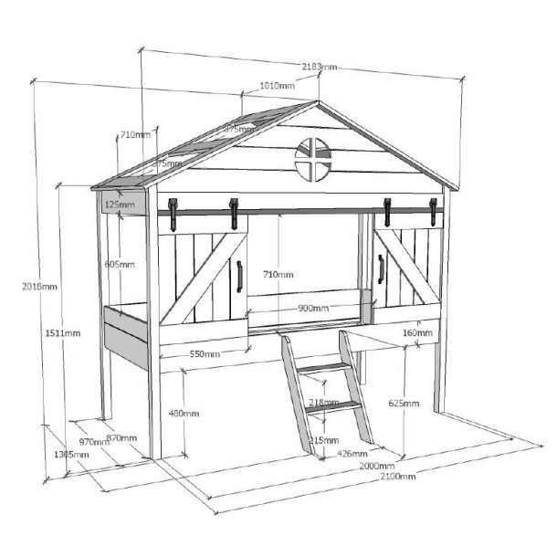 Husseng - Barnie - 90 x 200 cm