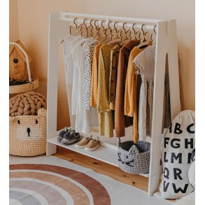 T�jstativ - m. b�jlestang - Hvid