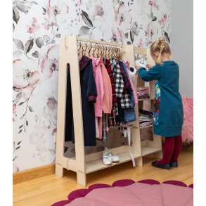 T�jstativ - Med side hylder - Naturlig tr�