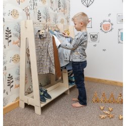 T�jstativ - Med side hylder - Naturlig tr�