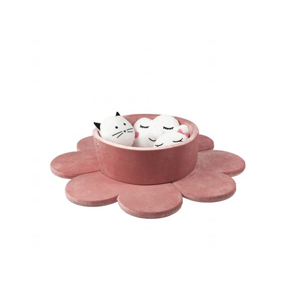 Legemadras - blomst - navy blue