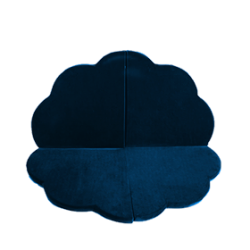 Legemadras - blomst - navy blue