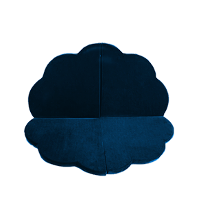 Legemadras - blomst - navy blue