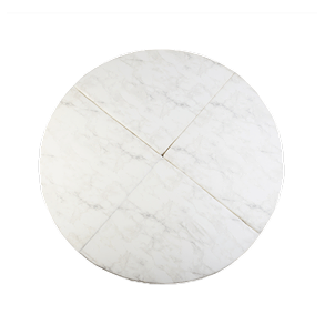 Legemadras - rund - hvid marmor