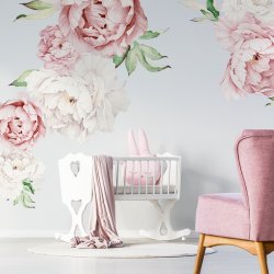 Wallstickers - Lyserde poner - stor