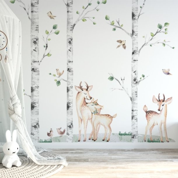 Wallsticker - Birketrer og fugle