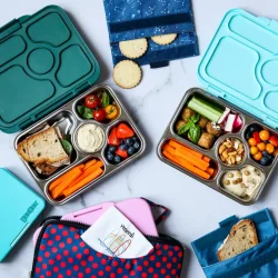 Yumbox madkasse - 5 rum - Rustfrit stl - Grn