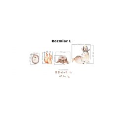 Wallstickers - Hjorte/pindsvin/egern