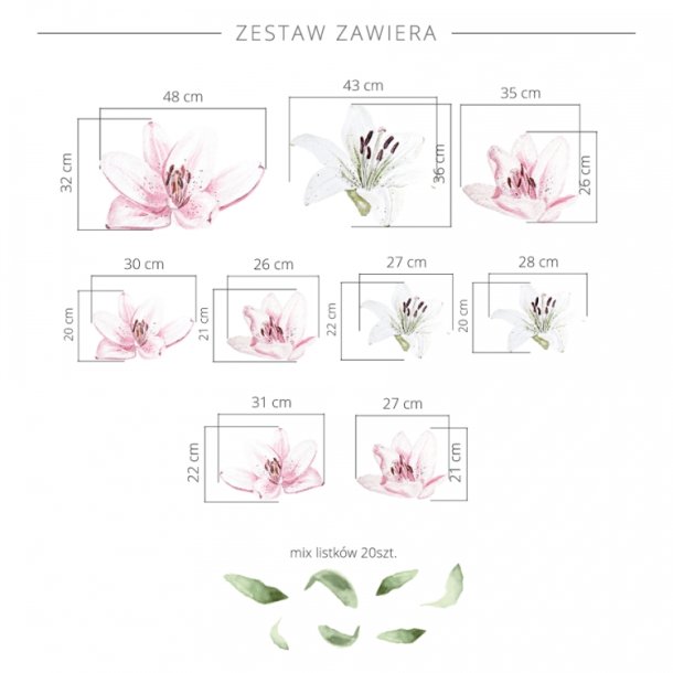 Wallstickers - Liljer - Lyserde