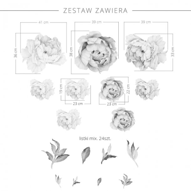 Wallstickers - Lyserde poner - Lille