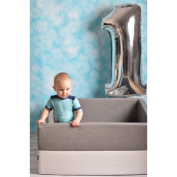 Boldbassin m. imiteret lder - m/u bolde - Lysegr