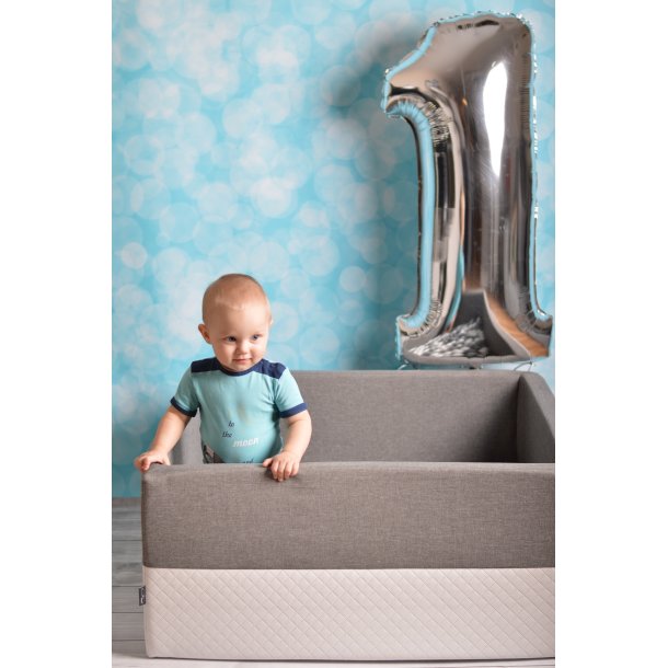 Boldbassin m. imiteret lder - m/u bolde - Lysegr