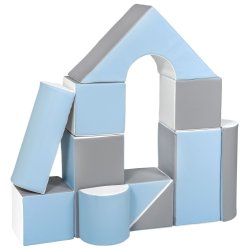 Byggeklodser - Bl - Gr - Hvid