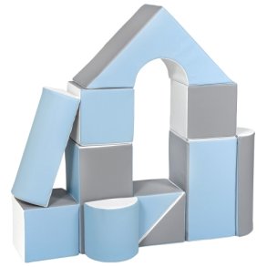 Byggeklodser - Bl - Gr - Hvid