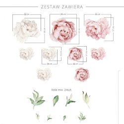 Wallstickers - Lyserde poner - stor