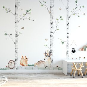 Wallstickers - Hjorte/pindsvin/egern