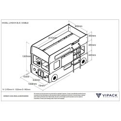Kjeseng - London Bus - 90 x 200cm