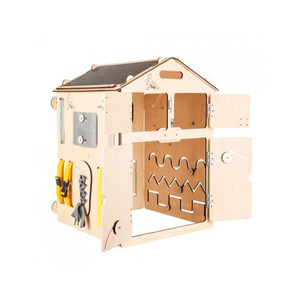 Aktivitetshus - Naturlig tr� &amp; pastel farver