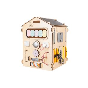 Aktivitetshus - Naturlig tr� & pastel farver