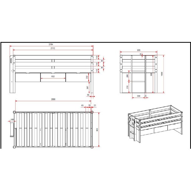 Enkeltseng - med opbevaring