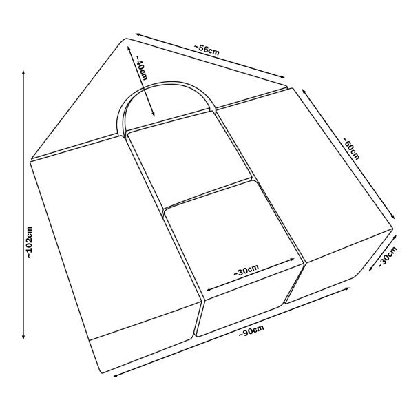 Byggeklodser - S�t med 6 moduler. 