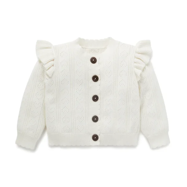 Cardigan - White Ruffle