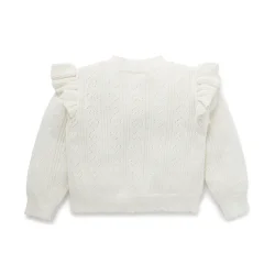 Cardigan - White Ruffle