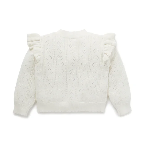 Cardigan - White Ruffle