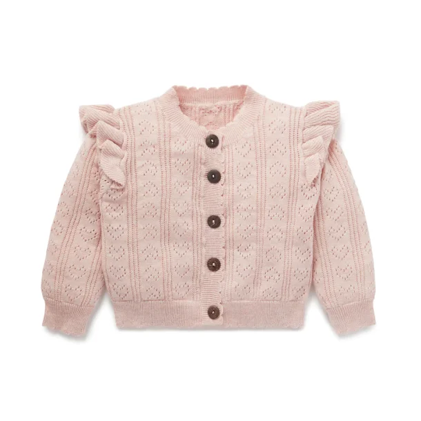 Cardigan - Pink Ruffle