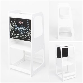 L�ringst�rn med kridttavle - Hvid