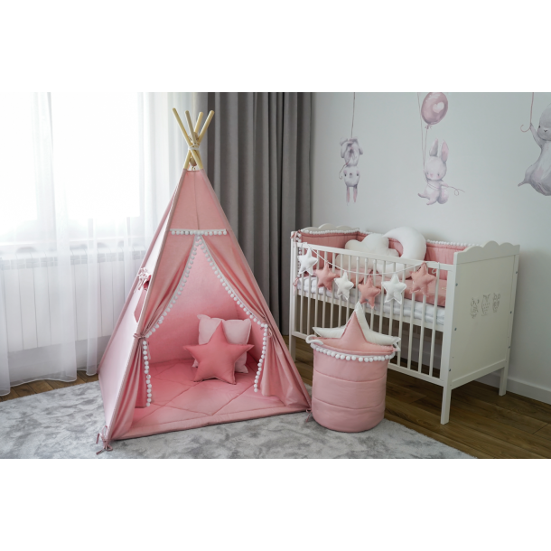 Tipi pompom - Rosa