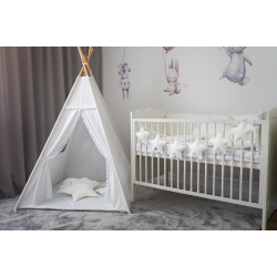Tipi pompom - Hvid