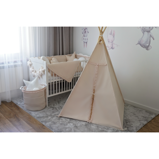 Tipi pompom - Beige