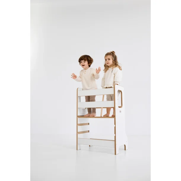 Dobbelt lringstrn - Slim - Hvid - M