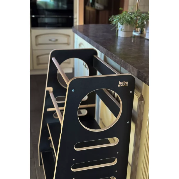 Dobbelt lringstrn - Sort - M