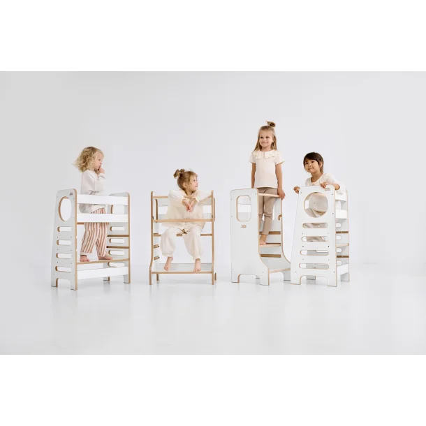 Dobbelt lringstrn - Slim - Hvid - M