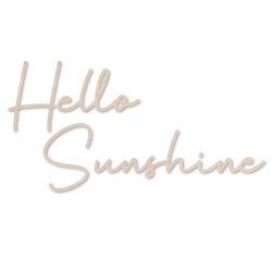 Tr� inskription - Hello Sunshine
