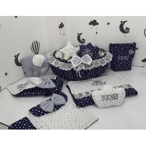 Luksus nest s�t - Bl� & hvidstjernet