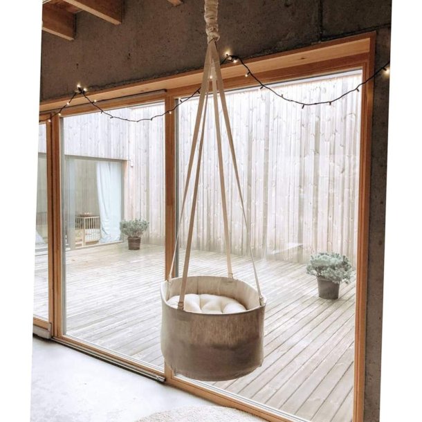 Hngende babyvugge - Natural Linned